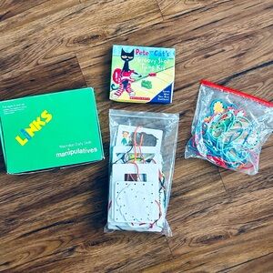 Pete The Cat’s Groovy Tying Shoes Kit & 3 Manipulative/Learning Sets